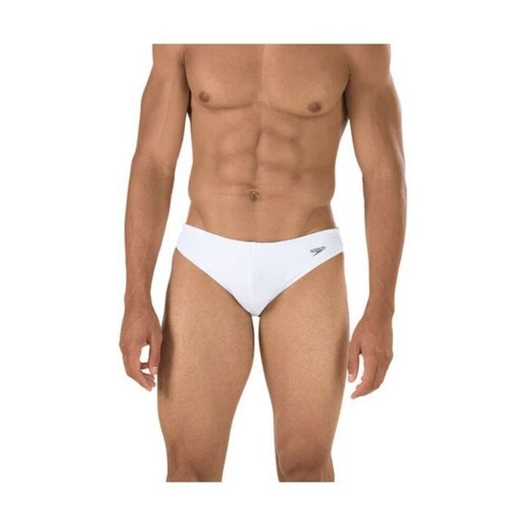 Men's White Swim Briefs - Picture 4 of 4